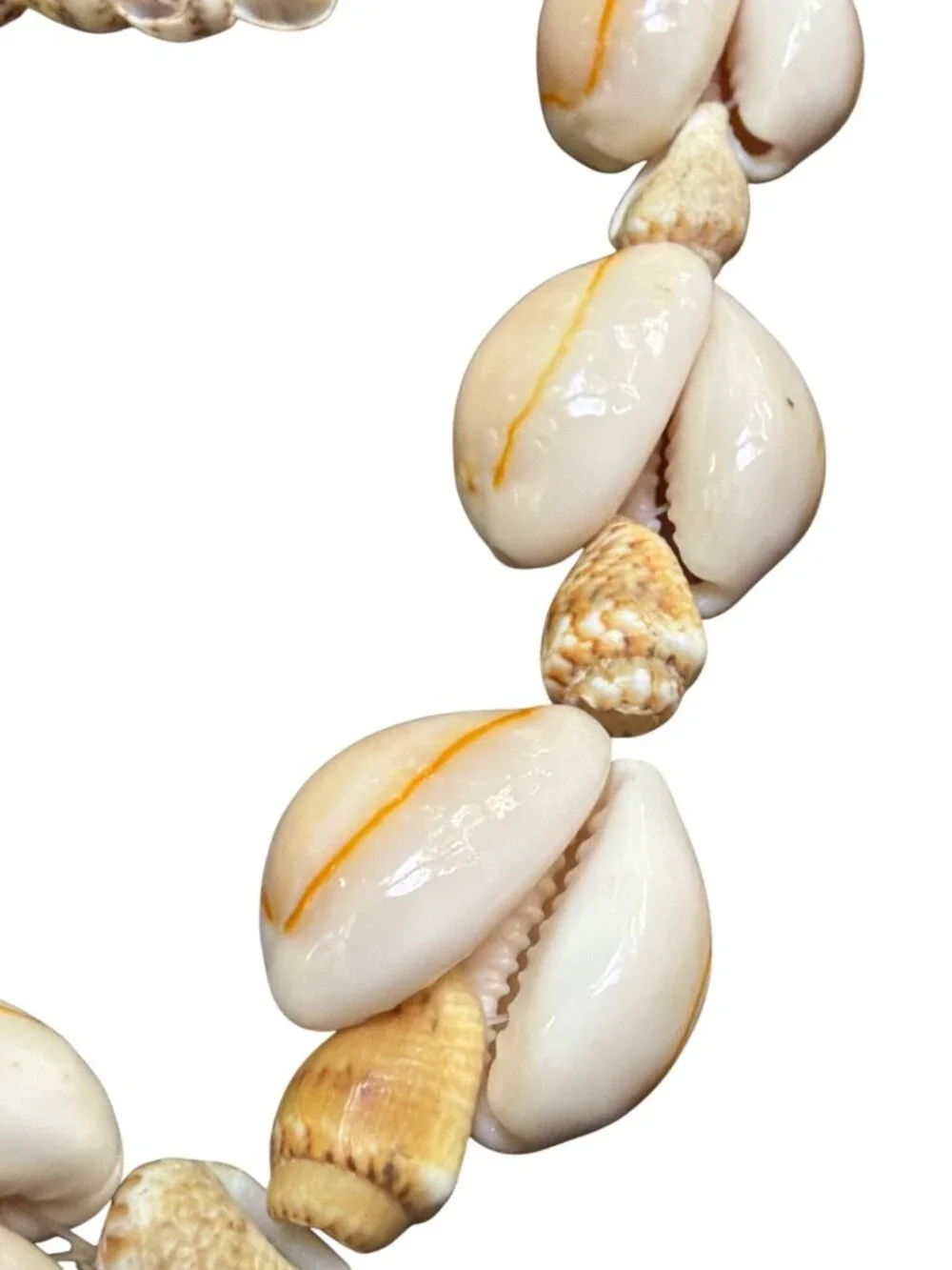 Vintage Cowrie Shell Lei Necklace Beach Vacation Surfer Hawaii No Clasp 32
